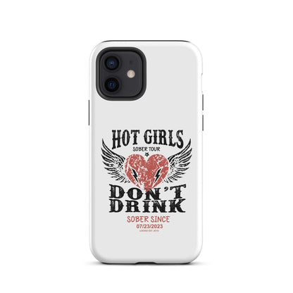 Hot Girls Don't Drink Recovery Phone Case graphic detail (view 4)