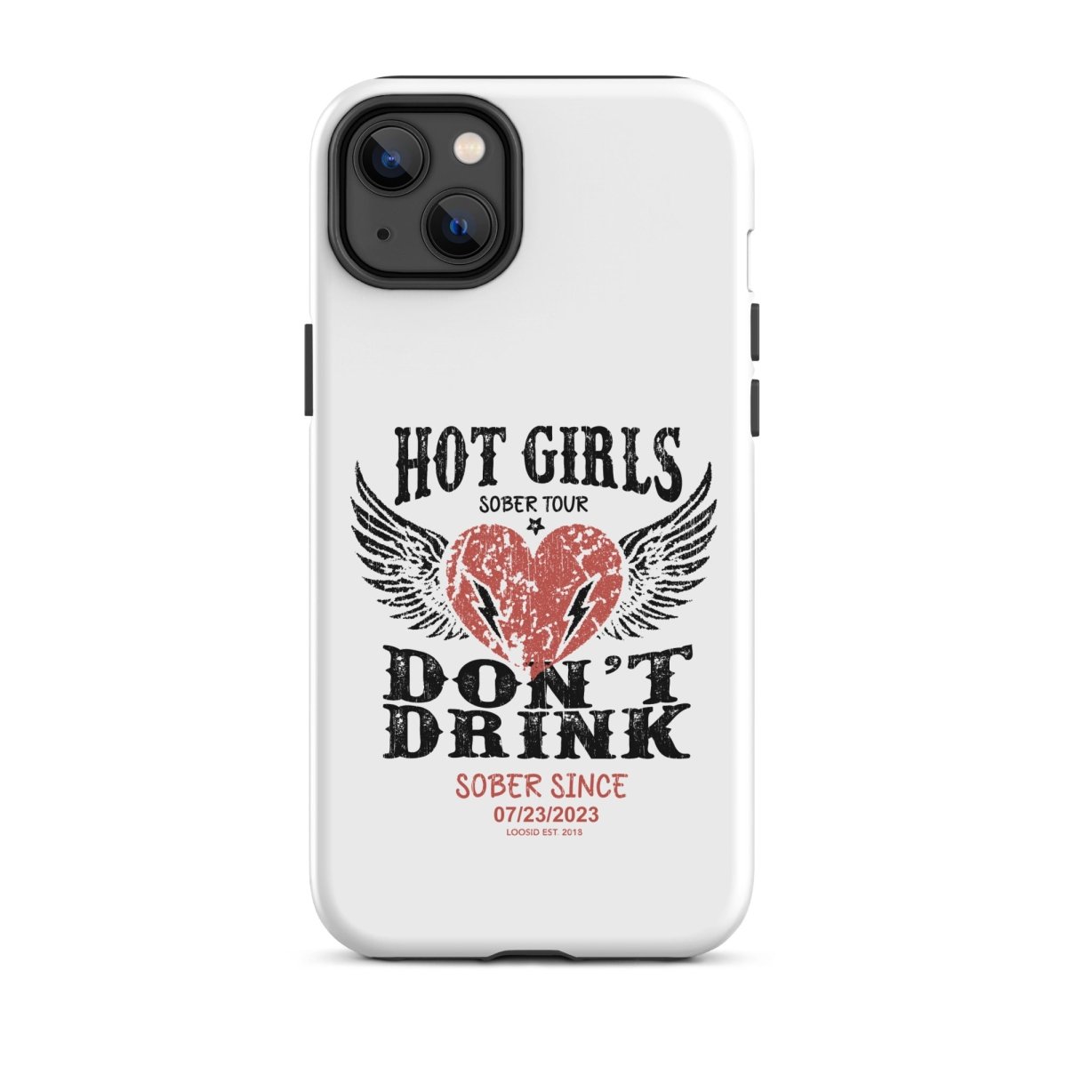 Hot Girls Don't Drink Recovery Phone Case graphic detail (view 14)