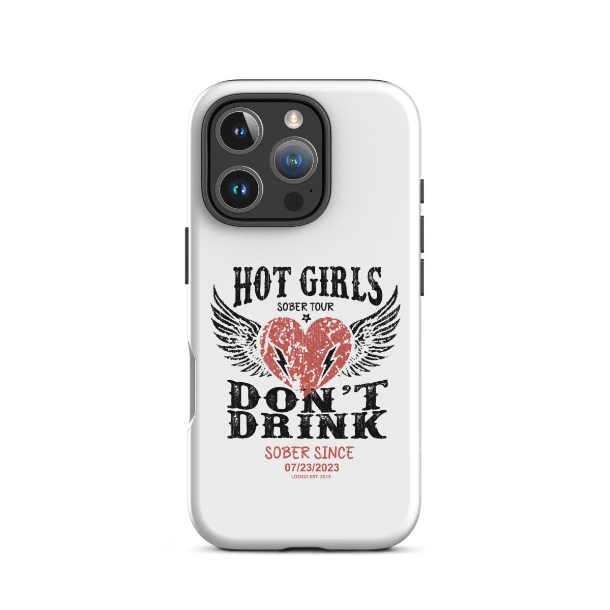 Hot Girls Don't Drink Recovery Phone Case close-up view (view 22)