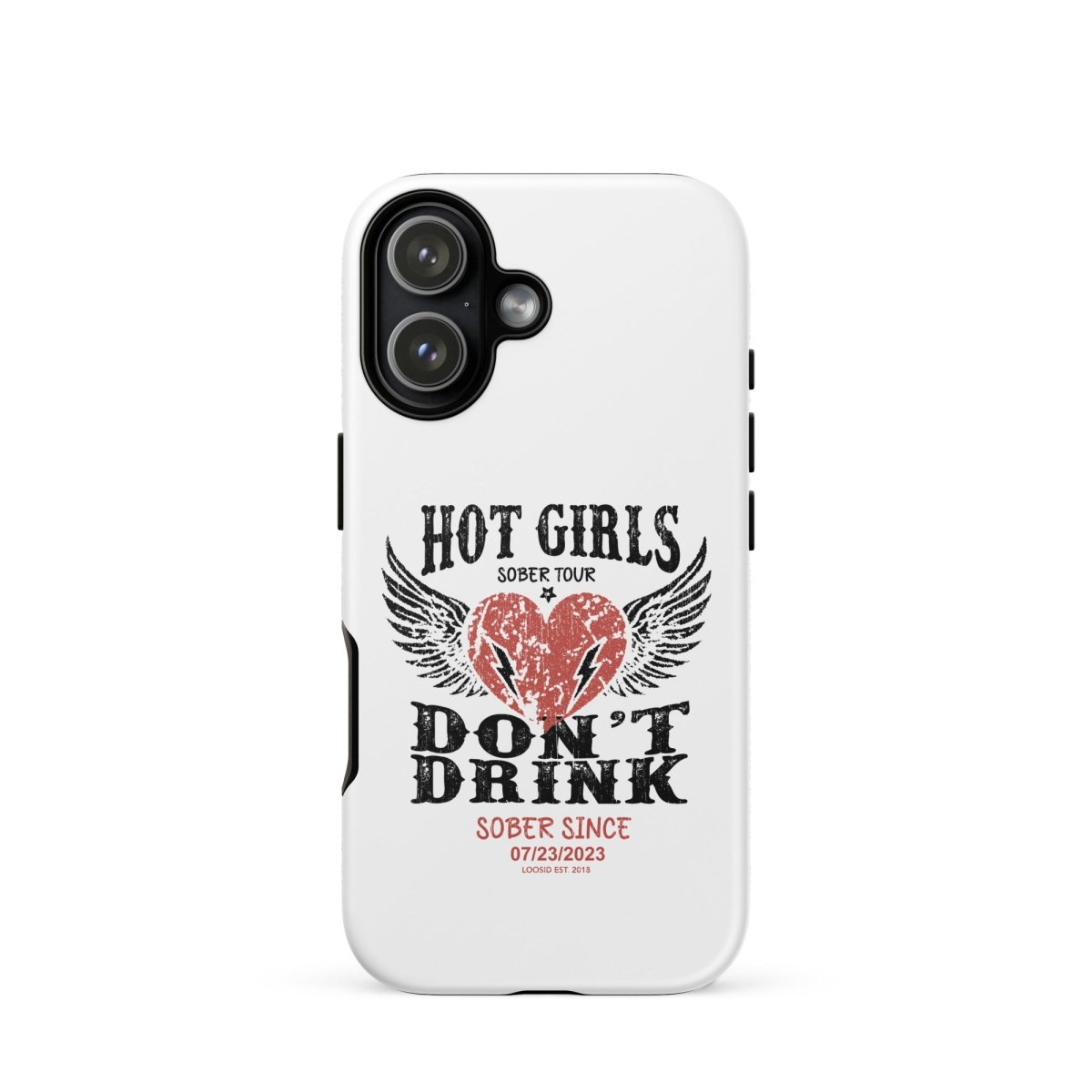 Hot Girls Don't Drink Recovery Phone Case graphic detail (view 24)