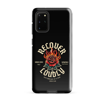 Recover Loudly Recovery Phone Case flat lay styled image (view 3)