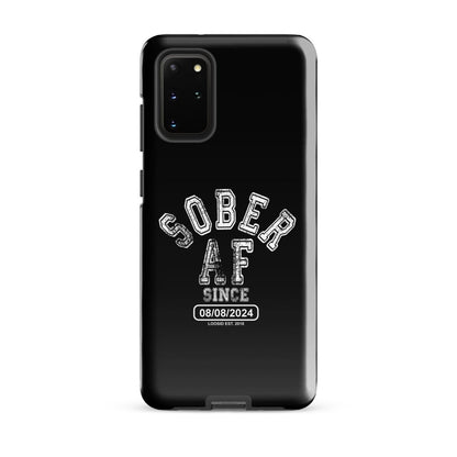 Sober AF Recovery Phone Case flat lay styled image (view 3)