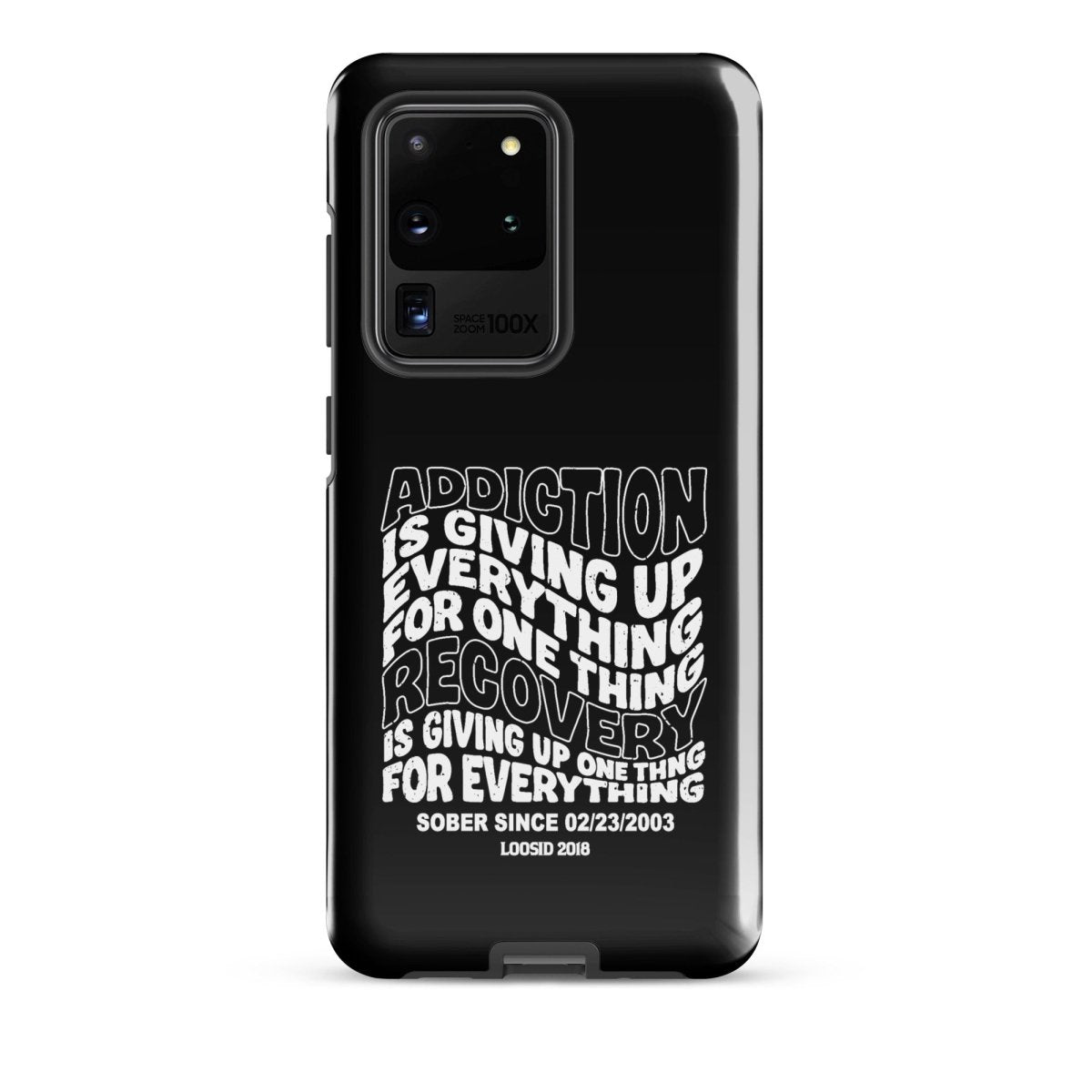 Addiction is Giving Up Recovery Phone Case graphic detail (view 4)
