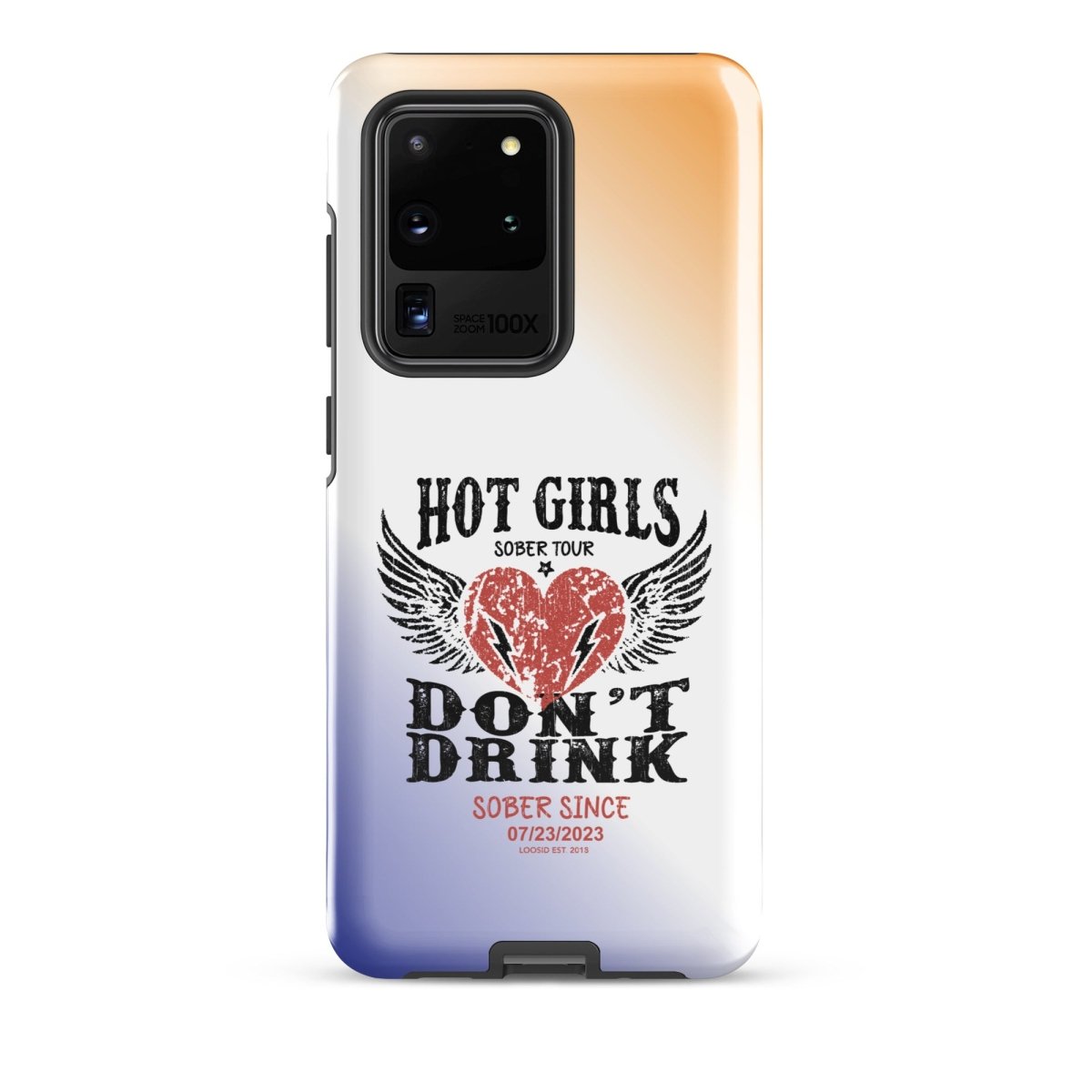 Hot Girls Don't Drink Recovery Phone Case flat lay styled image (view 3)