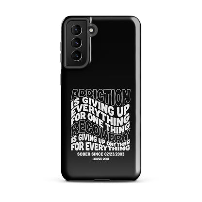 Addiction is Giving Up Recovery Phone Case side view (view 6)