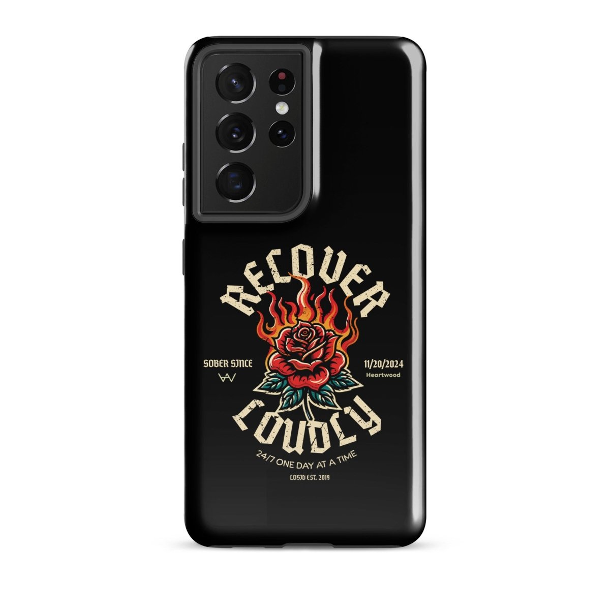 Recover Loudly Recovery Phone Case back view (view 7)
