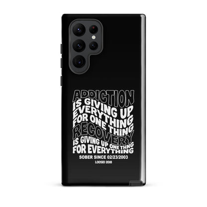 Addiction is Giving Up Recovery Phone Case featuring the design (view 11)