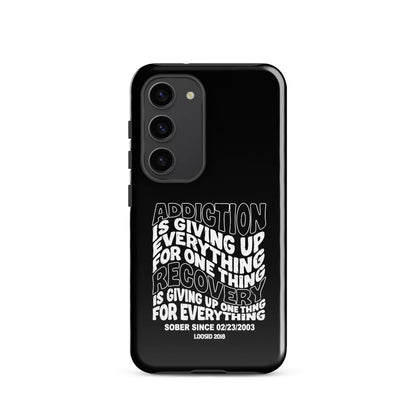 Addiction is Giving Up Recovery Phone Case close-up view (view 12)