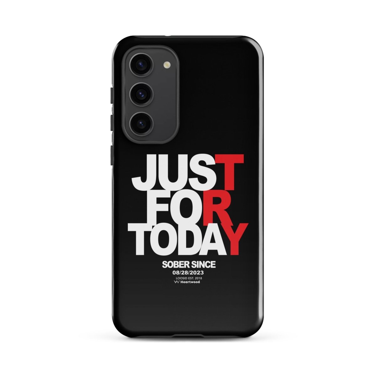 Just For Today Recovery Phone Case flat lay styled image (view 13)