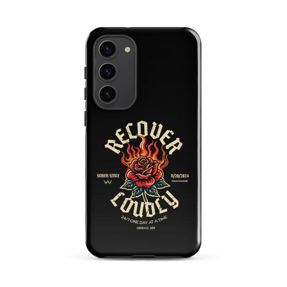 Recover Loudly Recovery Phone Case flat lay styled image (view 13)