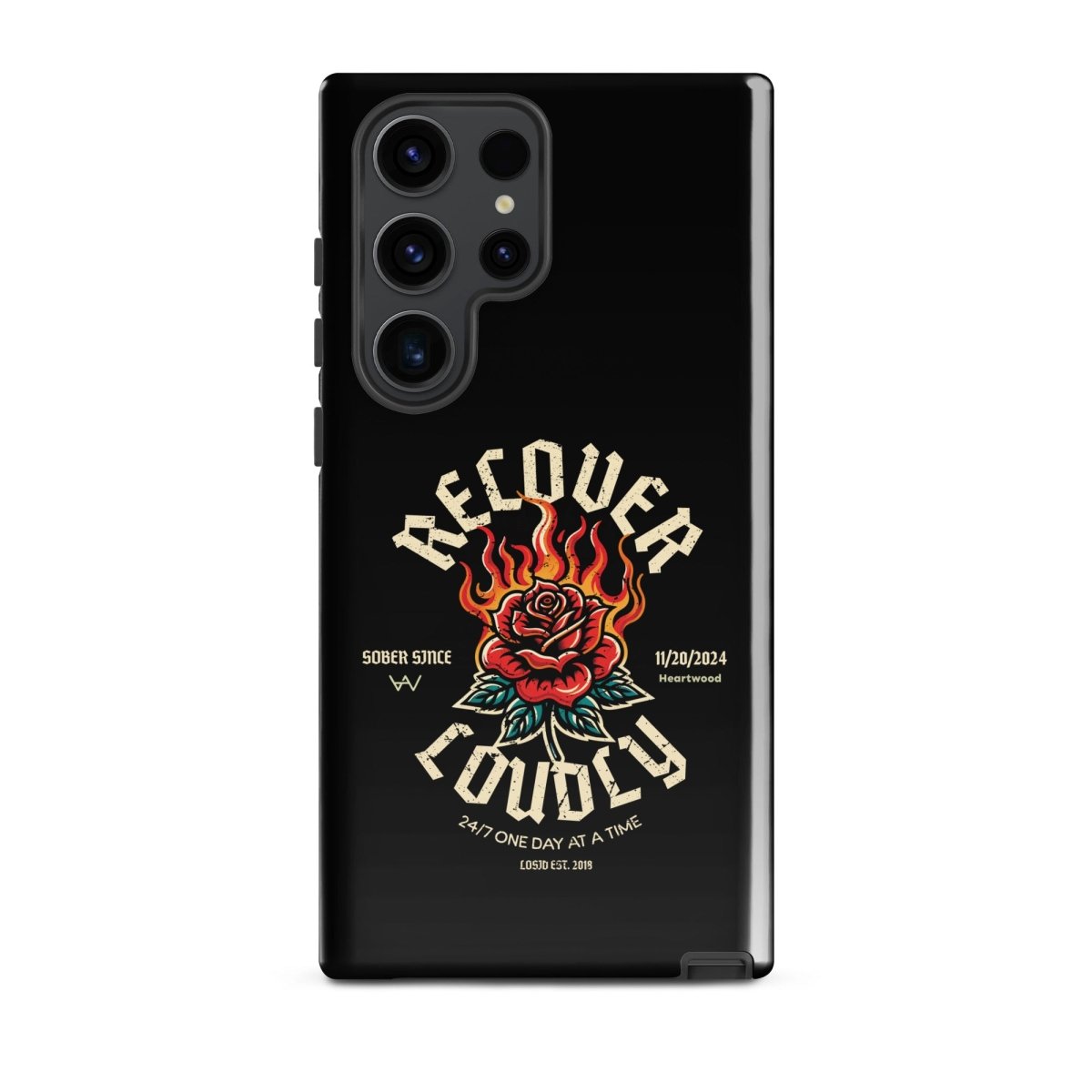 Recover Loudly Recovery Phone Case graphic detail (view 14)