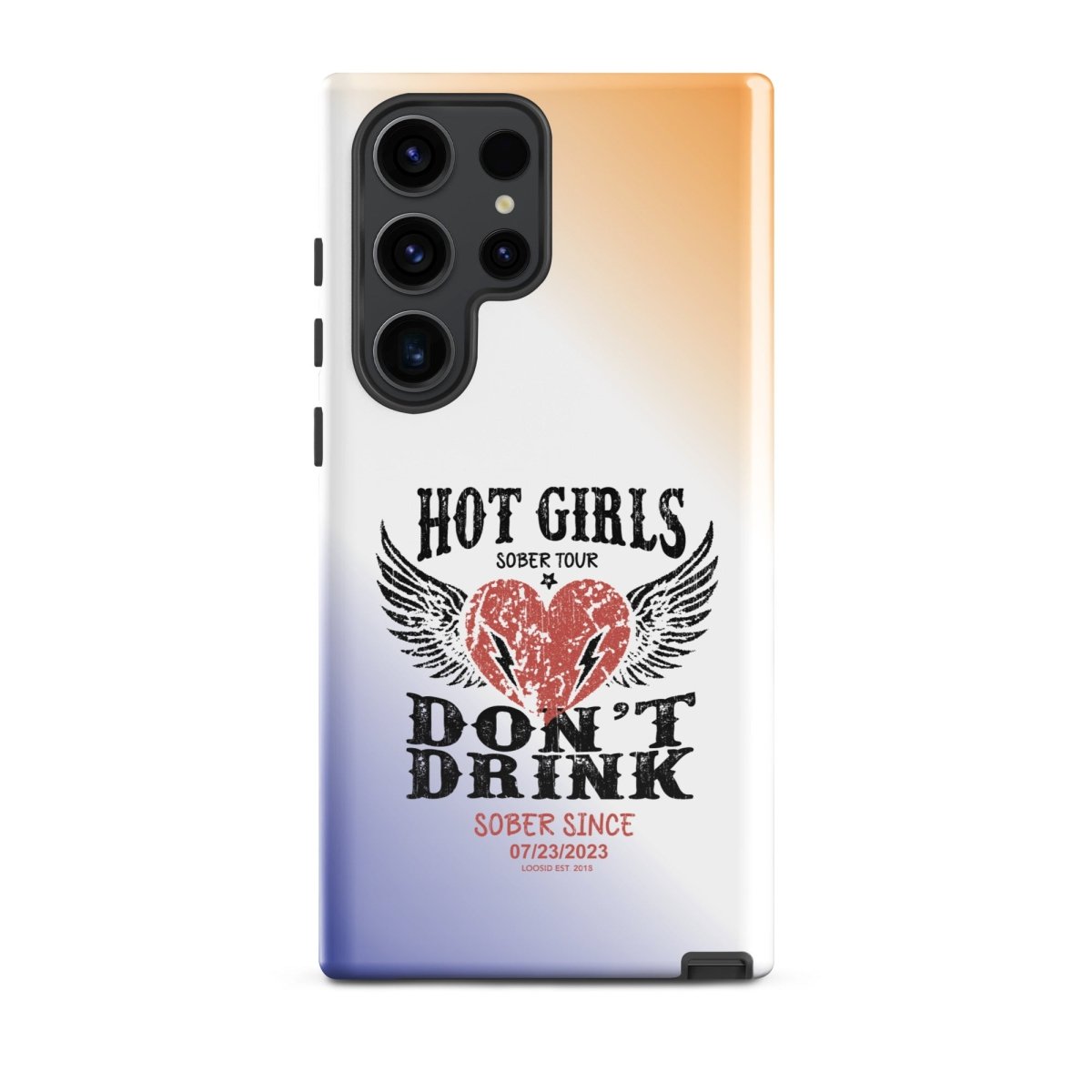 Hot Girls Don't Drink Recovery Phone Case flat lay styled image (view 13)