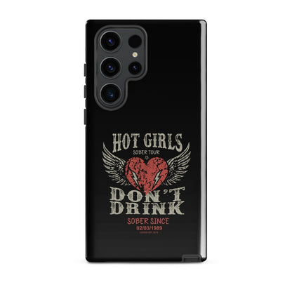 Hot Girls Don't Drink Recovery Phone Case flat lay styled image (view 13)