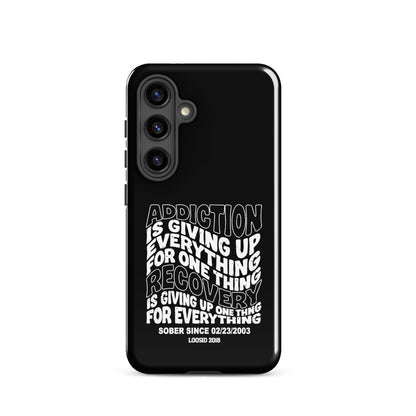 Addiction is Giving Up Recovery Phone Case lifestyle view (view 15)