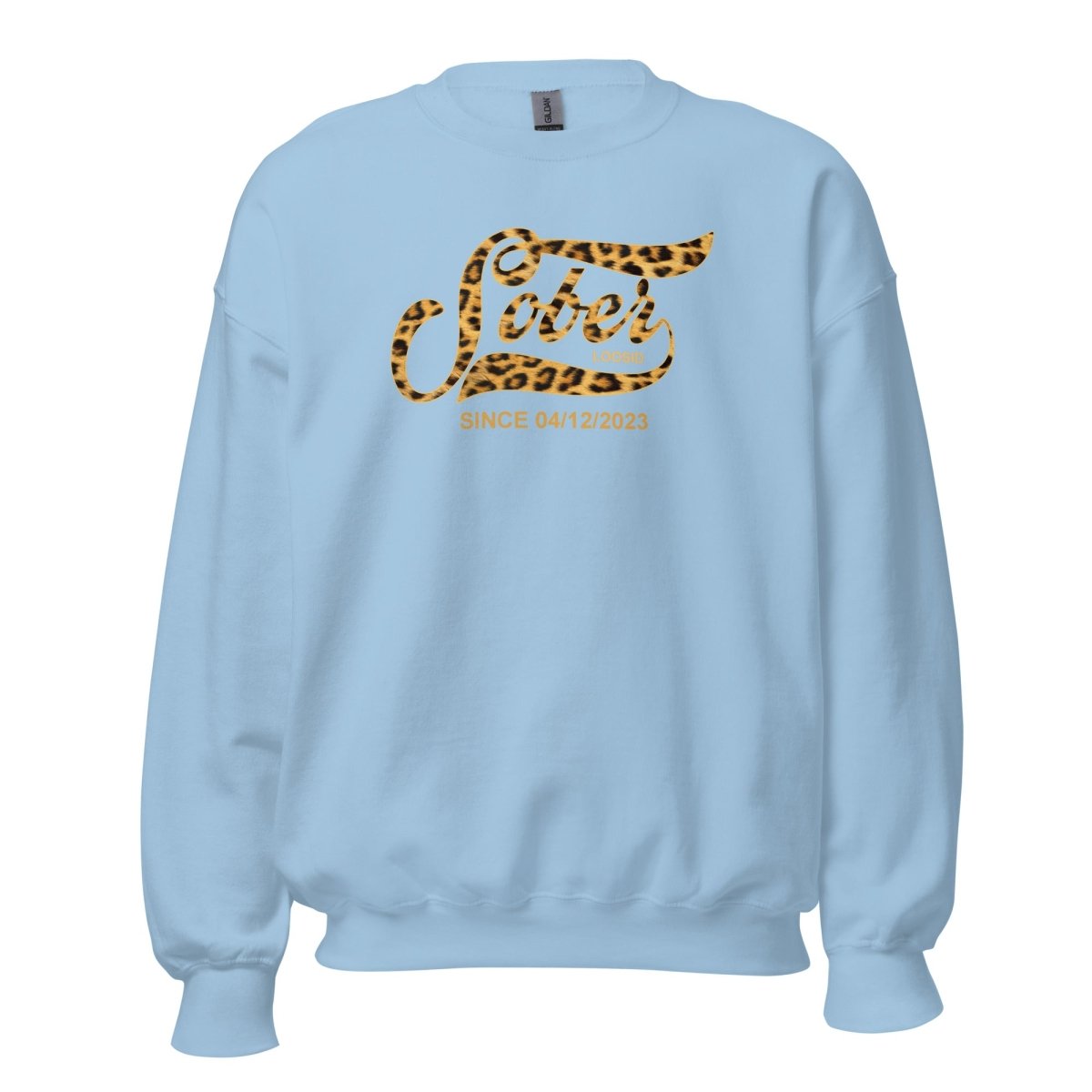 Leopard Sober Since Recovery Hoodie back view (view 7)