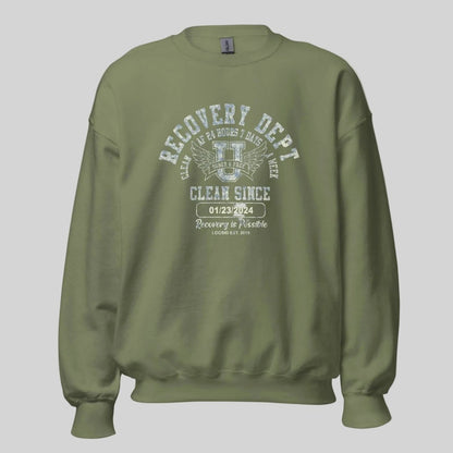 Clean Since Collegiate Recovery Hoodie close-up view (view 12)