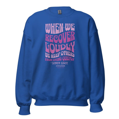 sobriety sweatshirt personalized sobriety gift
