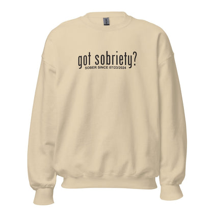 Stylish Sober Hoodie with custom date personalization
