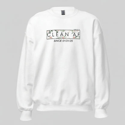 Clean AF Since Date Sobriety Recovery Hoodie product photo (view 30)