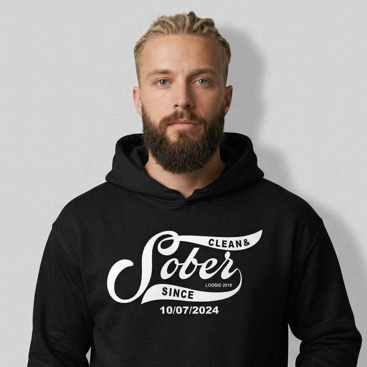 Recovery Hoodie | Sober Since Men's Hoodie with Custom Sobriety Date