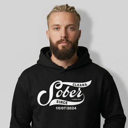 Recovery Hoodie | Sober Since Men's Hoodie with Custom Sobriety Date