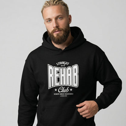 Recovery Hoodie | Men's Rehab Hoodie with Personalized Date