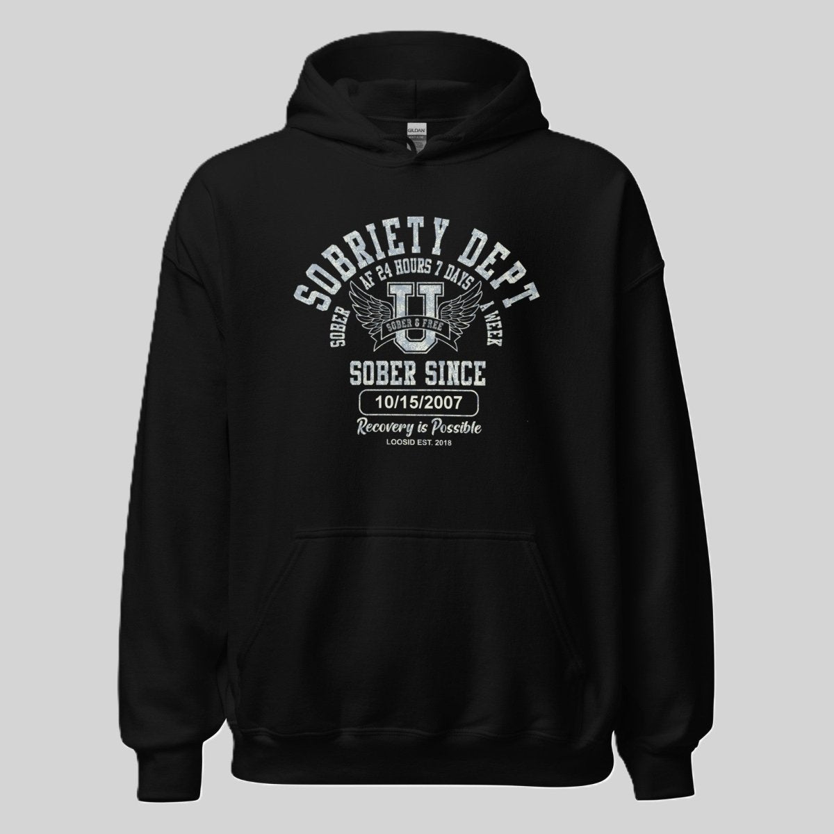 Recovery Hoodie | Unisex Sobriety Dept