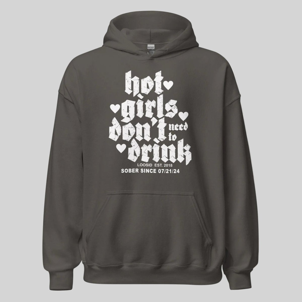 Hot Girls Don't Drink Recovery Hoodie lifestyle view (view 15)