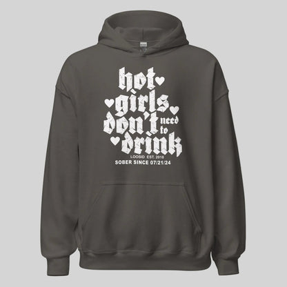Hot Girls Don't Drink Recovery Hoodie lifestyle view (view 15)