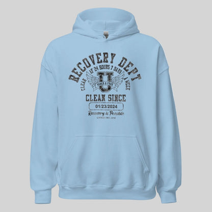 Recovery Dept Recovery Hoodie flat lay styled image (view 23)