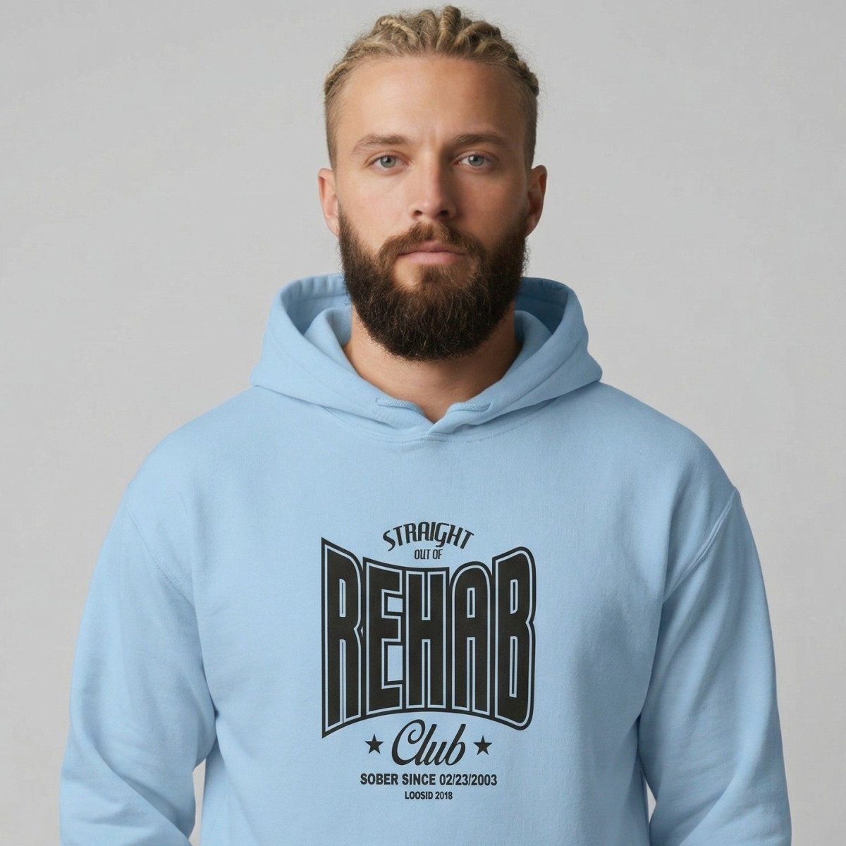 Recovery Hoodie | Men's Rehab Hoodie with Personalized Date
