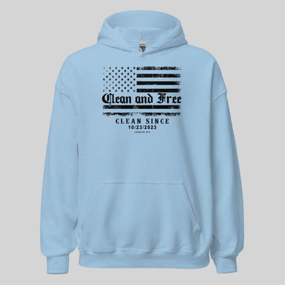 Clean and Free Custom Recovery Date Recovery Hoodie product photo (view 20)