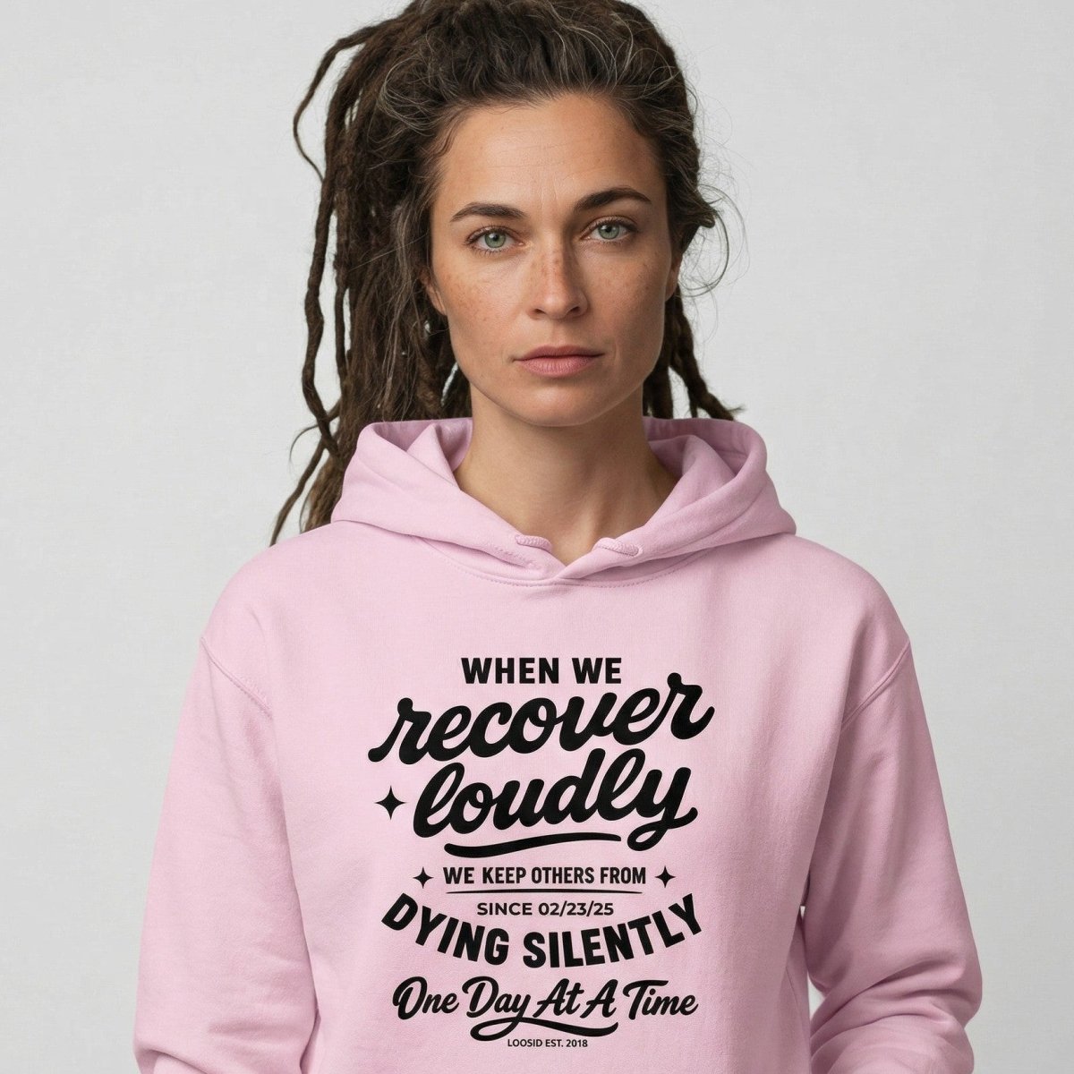 When we recover loudly Recovery Hoodie featuring the design (view 21)