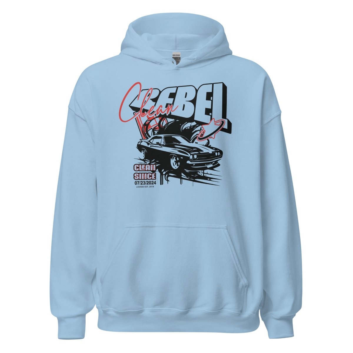 Clean Rebel Custom Recovery Date Recovery Hoodie featuring the design (view 11)