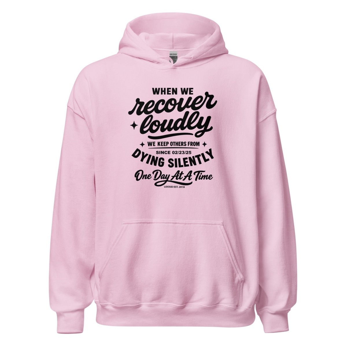 When we recover loudly Recovery Hoodie product photo (view 20)