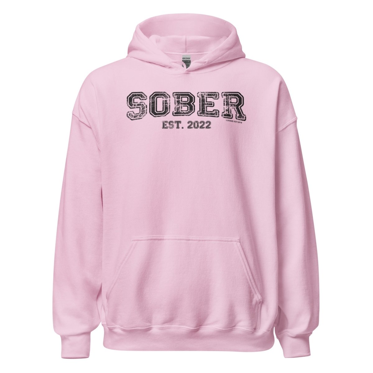 Sober Est. Hoodie w Personalized Sobriety Year Recovery Hoodie product photo (view 30)