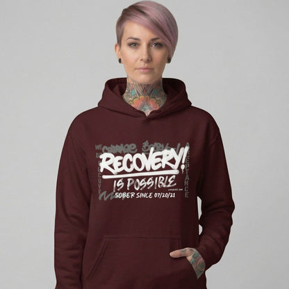 Recovery Is Possible for Women Recovery Hoodie featuring the design (view 41)