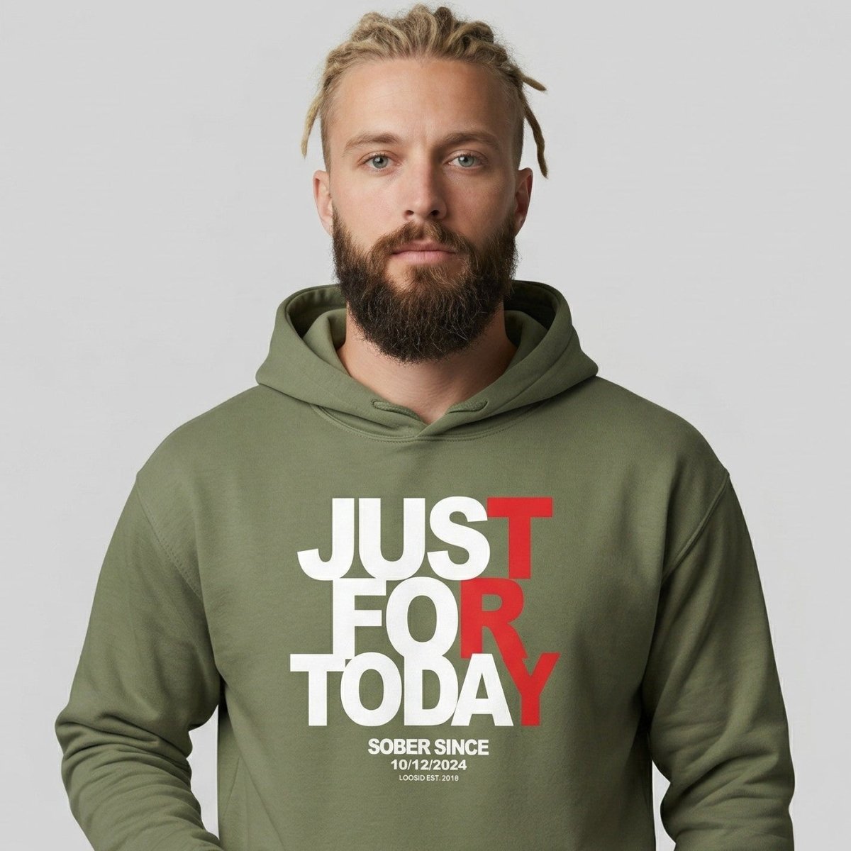 Recovery Hoodie | Just For Today Custom Sobriety Date