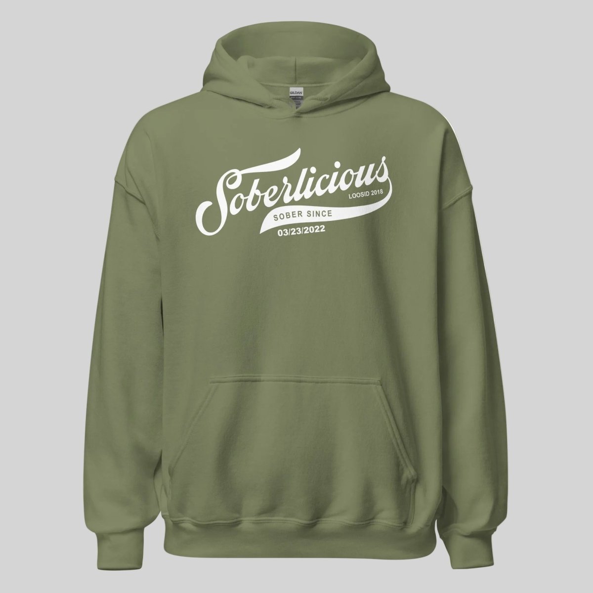 Soberlicious Recovery Hoodie flat lay styled image (view 23)