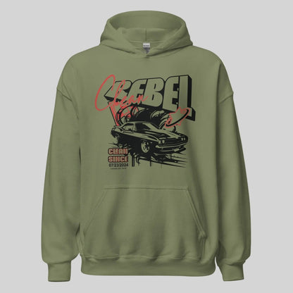 Clean Rebel Custom Recovery Date Recovery Hoodie lifestyle view (view 5)