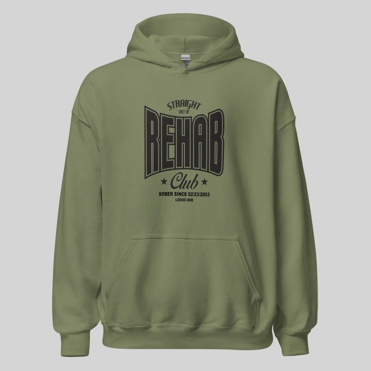 Rehab Recovery Hoodie close-up view (view 2)