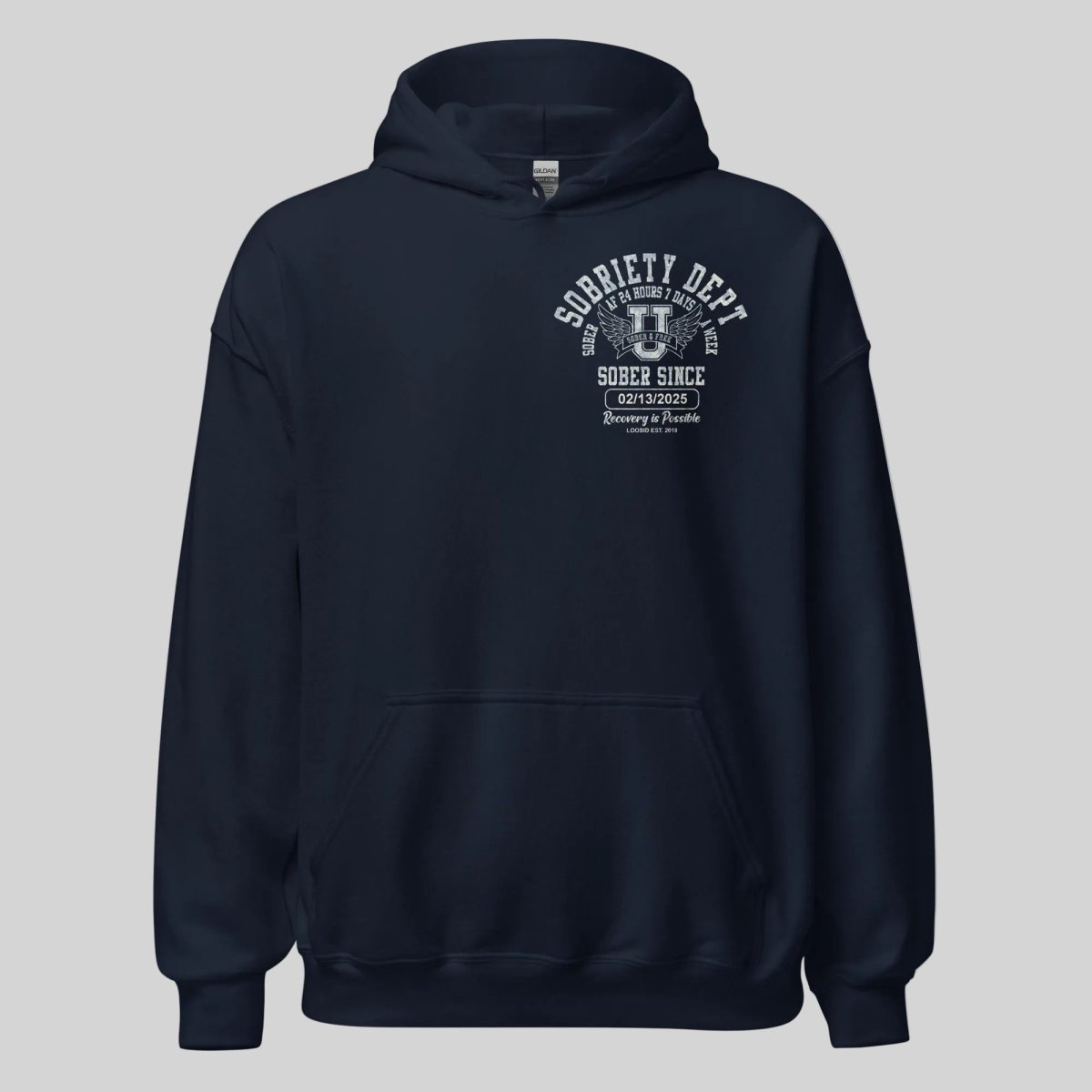 Sobriety Dept Recovery Hoodie packaging detail (view 8)