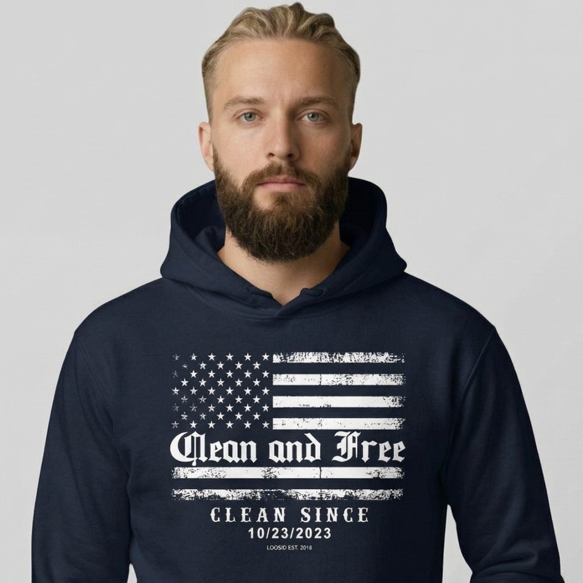 Recovery Hoodie | Clean and Free Custom Recovery Date Hoodie