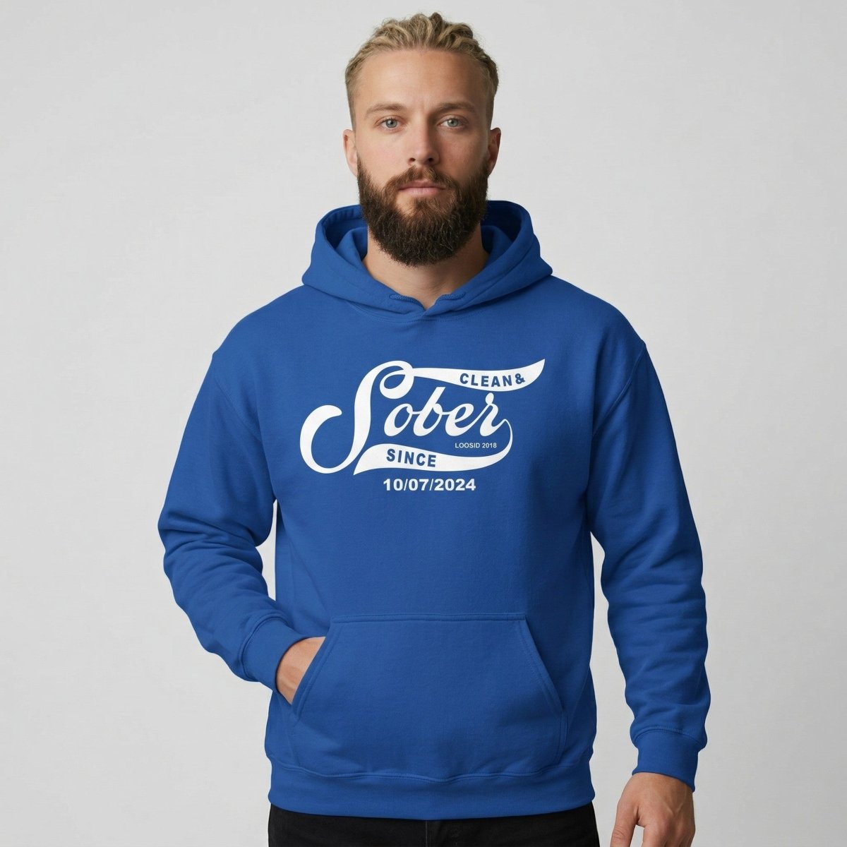 Recovery Hoodie | Sober Since Men's Hoodie with Custom Sobriety Date