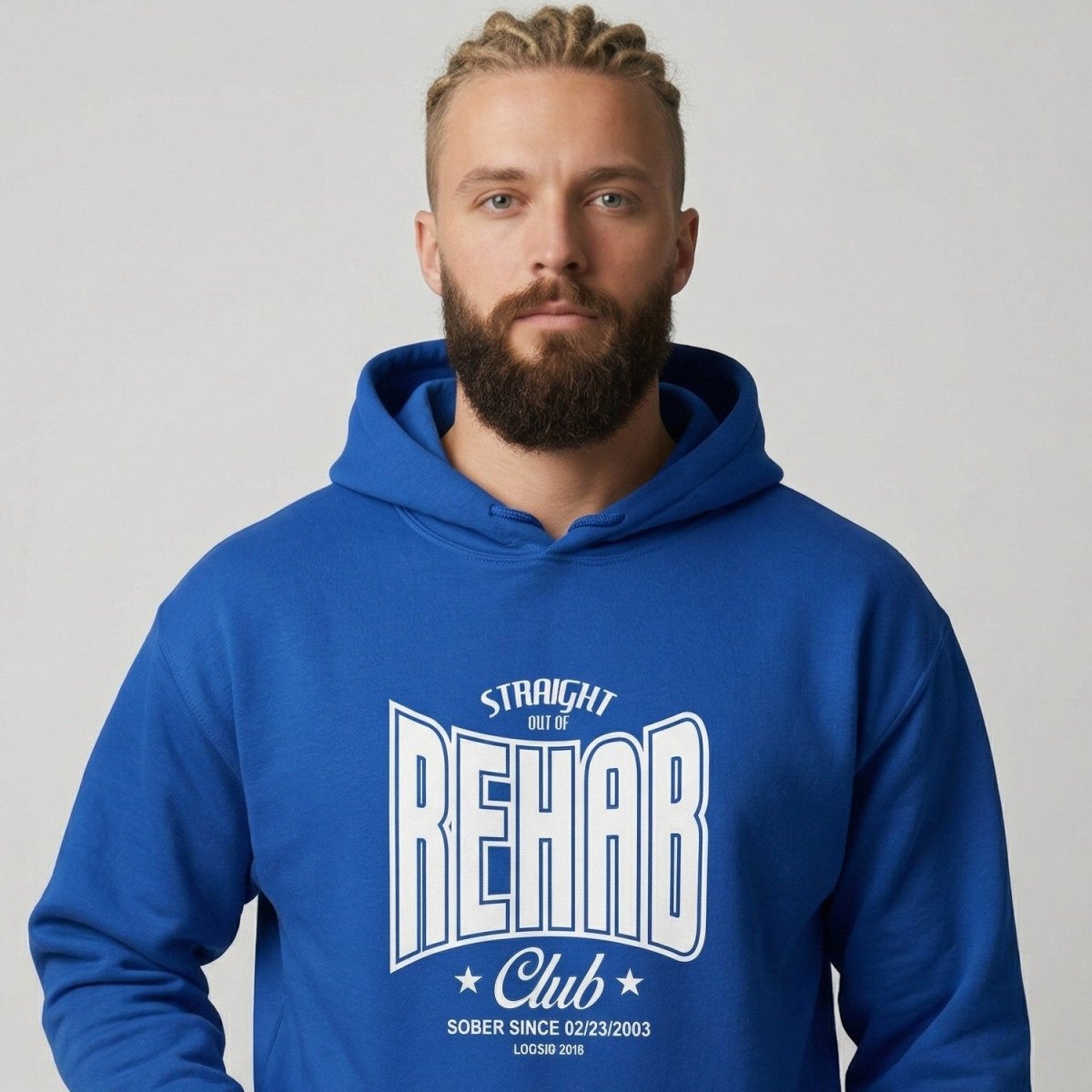 Recovery Hoodie | Men's Rehab Hoodie with Personalized Date