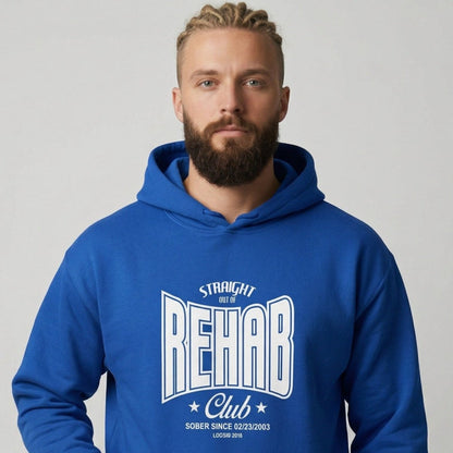 Recovery Hoodie | Men's Rehab Hoodie with Personalized Date