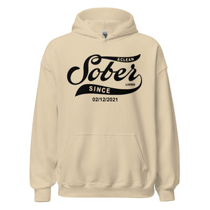 Durable and soft recovery hoodie with custom text
