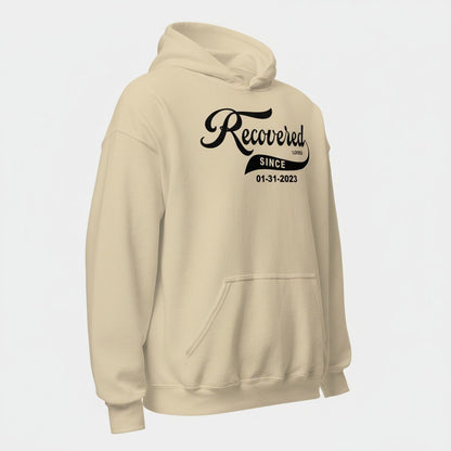 Recovered Since Recovery Hoodie flat lay styled image (view 23)