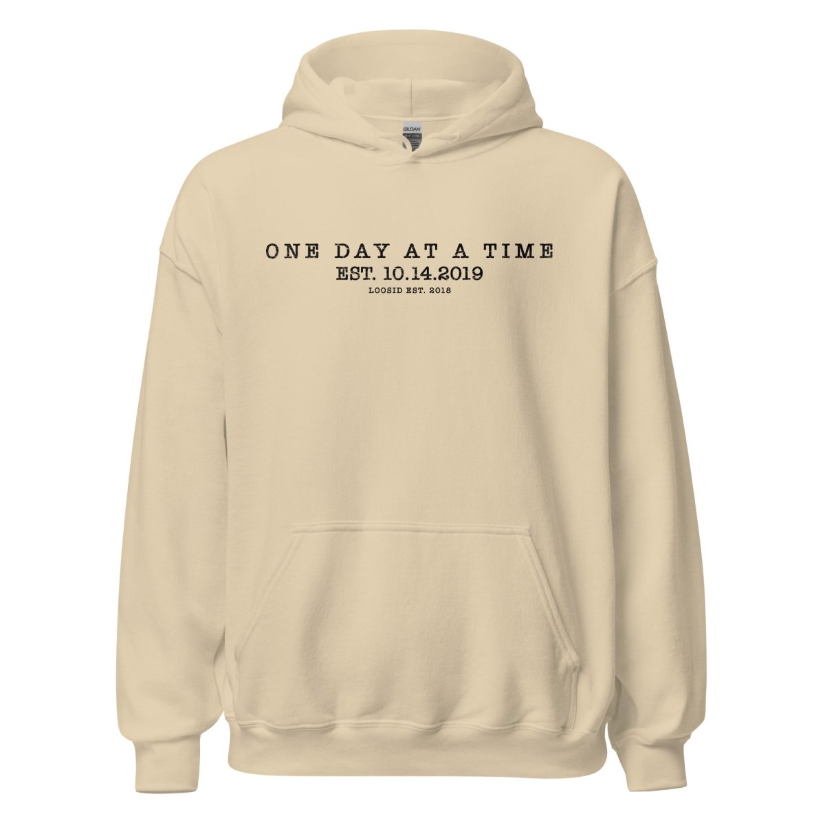 One Day At a Time Recovery Hoodie featuring the design (view 11)
