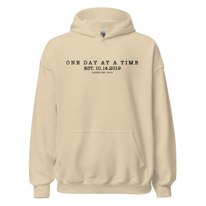 One Day At a Time Recovery Hoodie featuring the design (view 11)